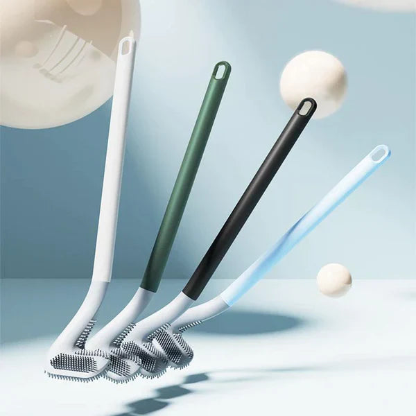 HygieneSwipe Flexible Flat-Head Toilet Brush & Wall Holder 5