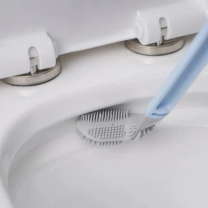 HygieneSwipe Flexible Flat-Head Toilet Brush & Wall Holder 8