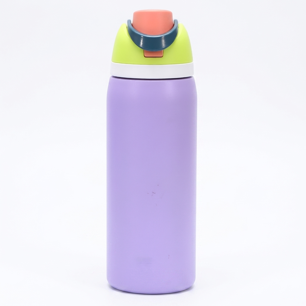 Insulated Water Bottle with Built-In Straw — Stainless Steel 11
