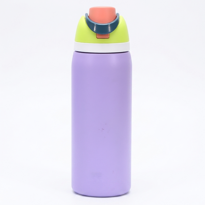 Insulated Water Bottle with Built-In Straw — Stainless Steel 11
