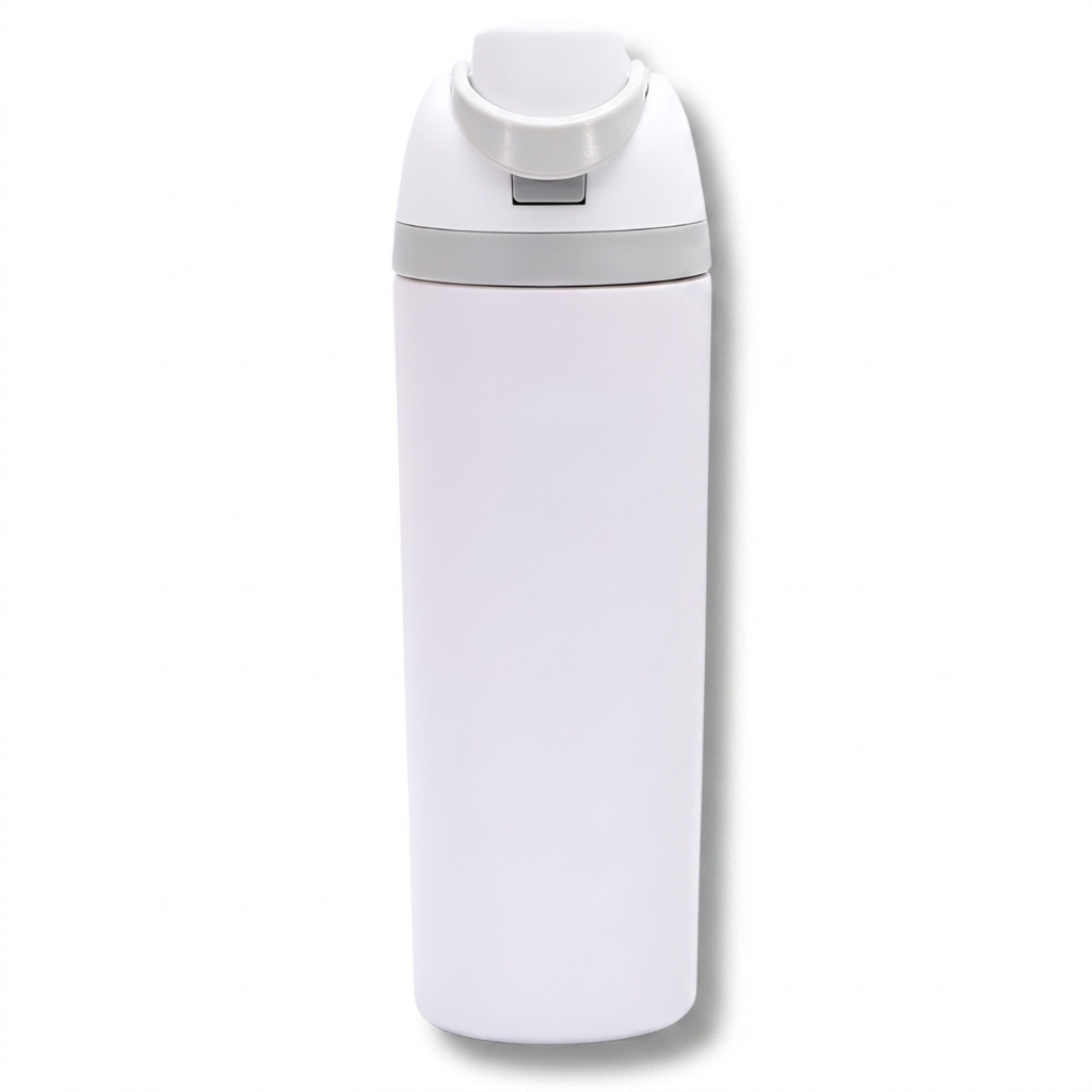 Insulated Water Bottle with Built-In Straw — Stainless Steel 12