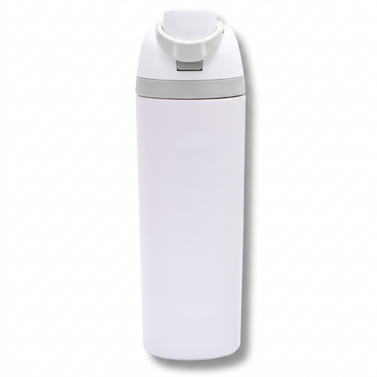 Insulated Water Bottle with Built-In Straw — Stainless Steel 12