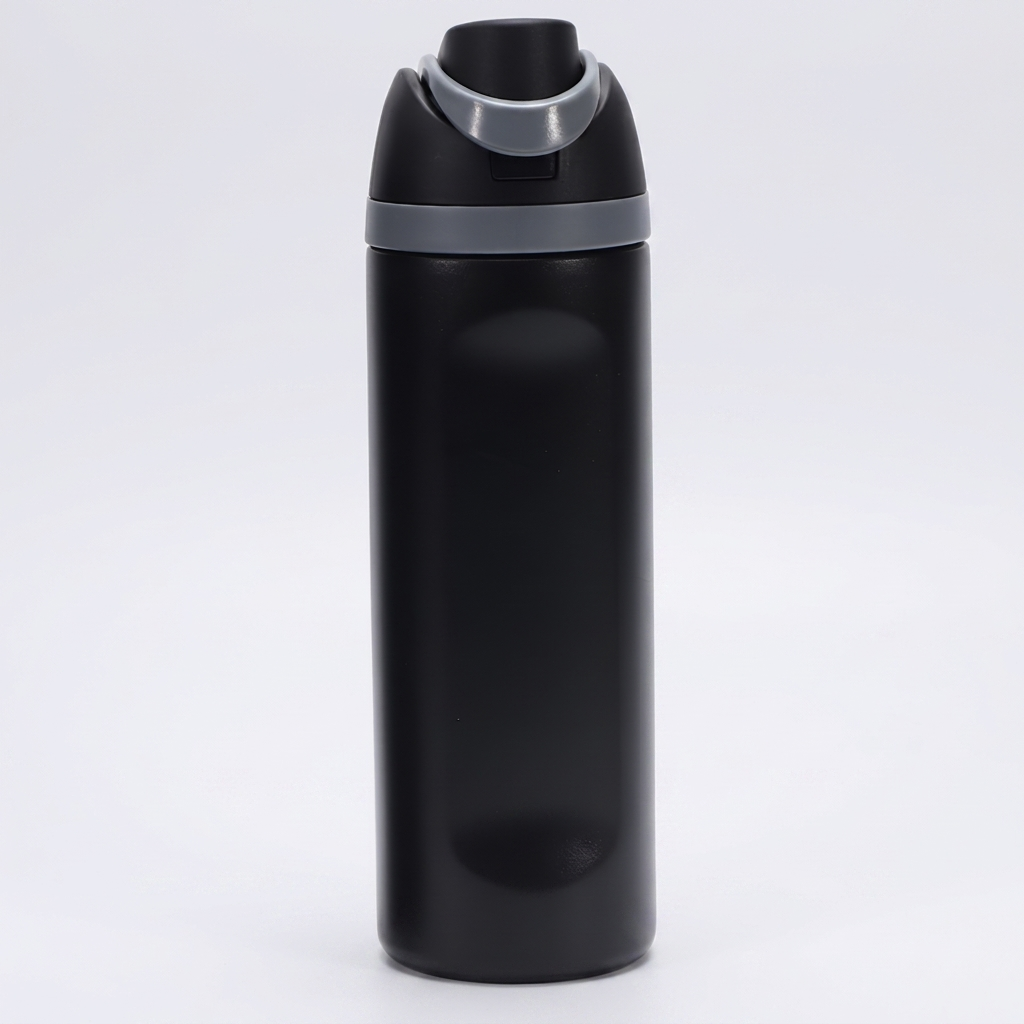 Insulated Water Bottle with Built-In Straw — Stainless Steel 5