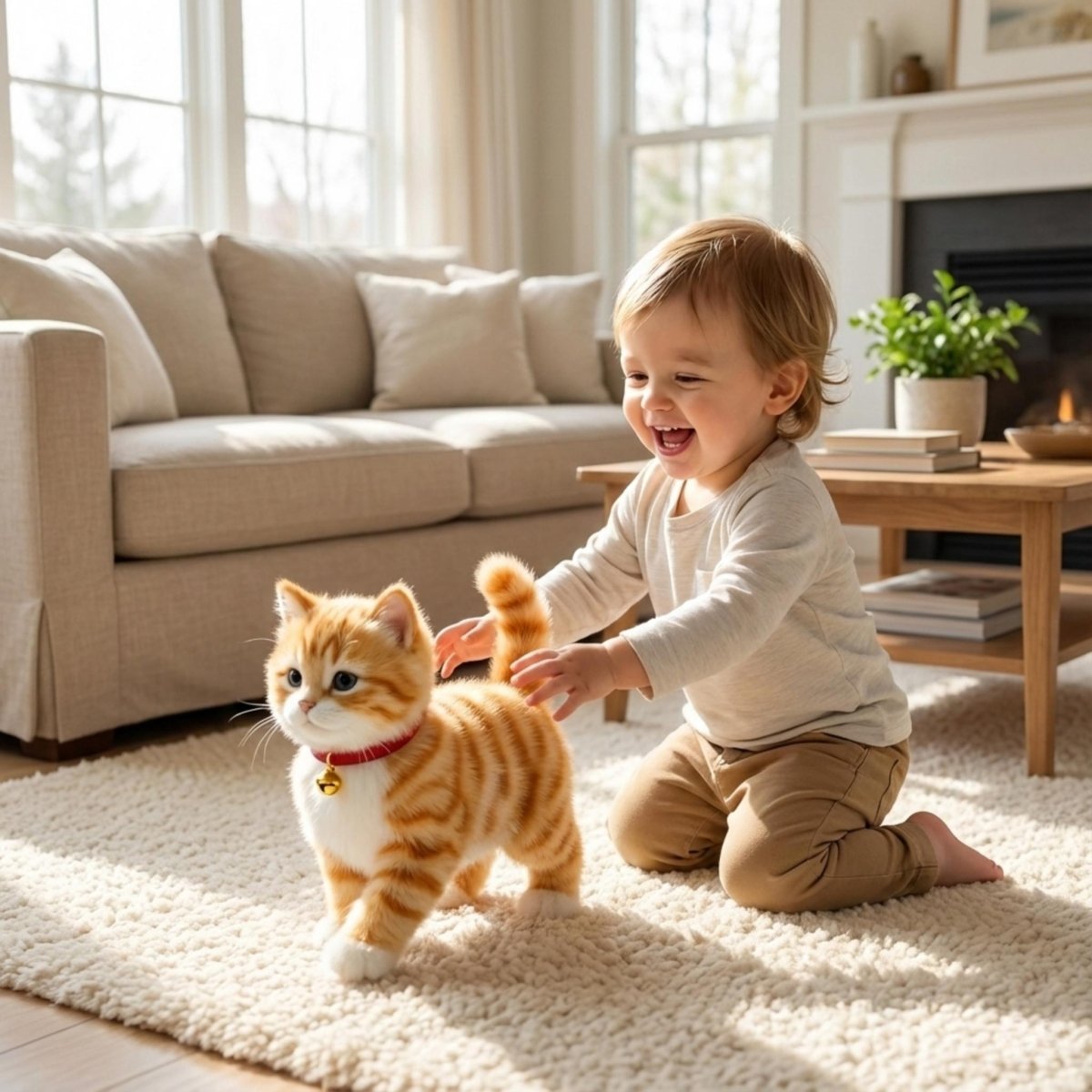 Interactive Plush Cat Toy — Realistic Movements & Sounds for Kids 2