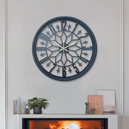 Silent Industrial Metal Wall Clock — Vintage Non-Ticking 11