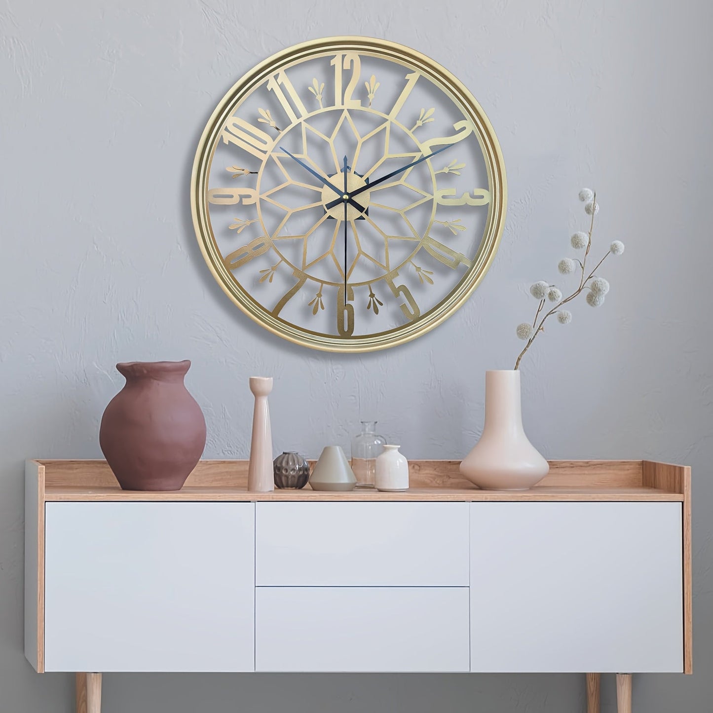 Silent Industrial Metal Wall Clock — Vintage Non-Ticking 2