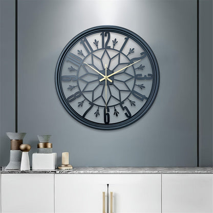 Silent Industrial Metal Wall Clock — Vintage Non-Ticking 5