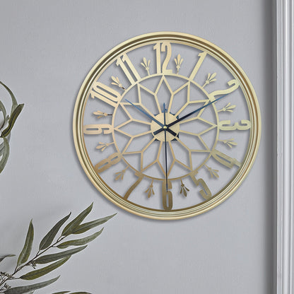 Silent Industrial Metal Wall Clock — Vintage Non-Ticking 9