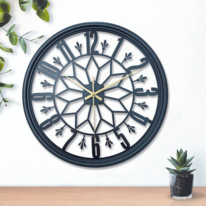 Silent Industrial Metal Wall Clock — Vintage Non-Ticking 1