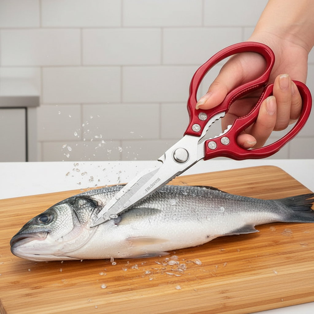 Japanese Stainless Steel Kitchen Scissors — Multi-Task Blades 2