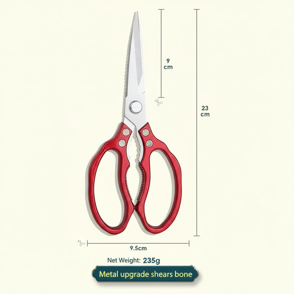 Japanese Stainless Steel Kitchen Scissors — Multi-Task Blades 7