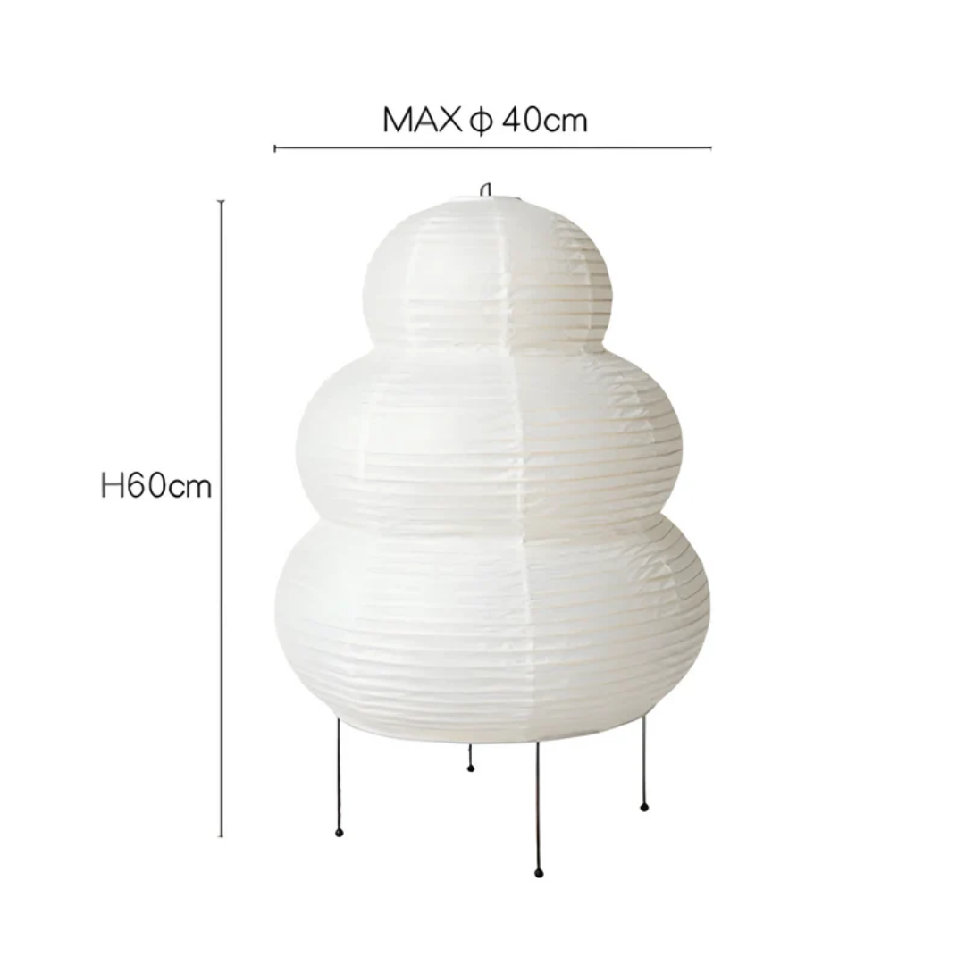 Japanese Wabi-Sabi Floor Lamp — Rice Paper Shade Zen Light 3