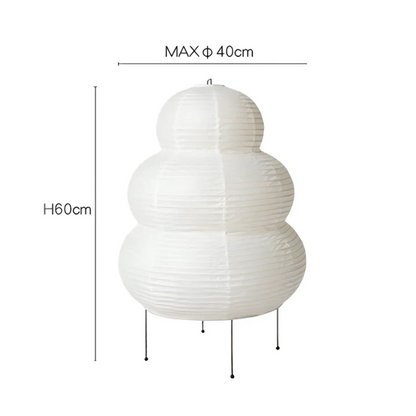 Japanese Wabi-Sabi Floor Lamp — Rice Paper Shade Zen Light 3