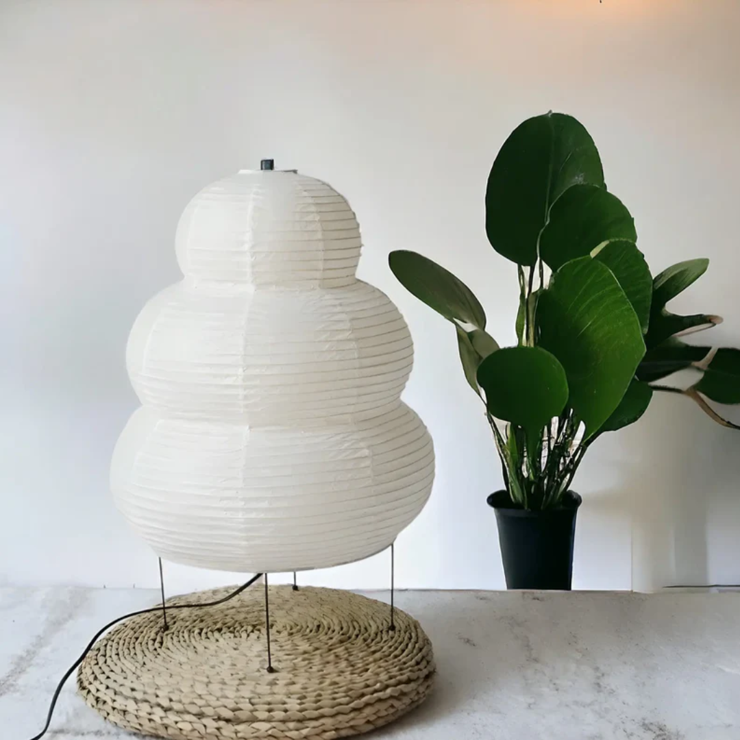 Japanese Wabi-Sabi Floor Lamp — Rice Paper Shade Zen Light 5