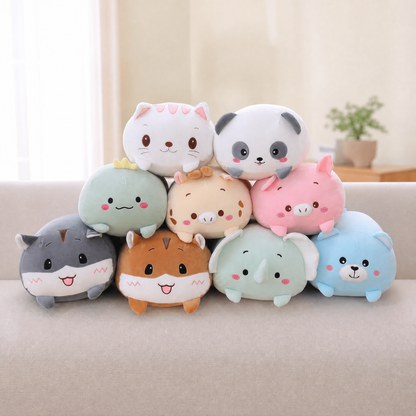 Kawaii Plush Toy Animal Pillow — Cat Panda 18–28 cm 1