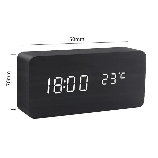 LED Alarm Clock with Voice Control & Temperature Display 11