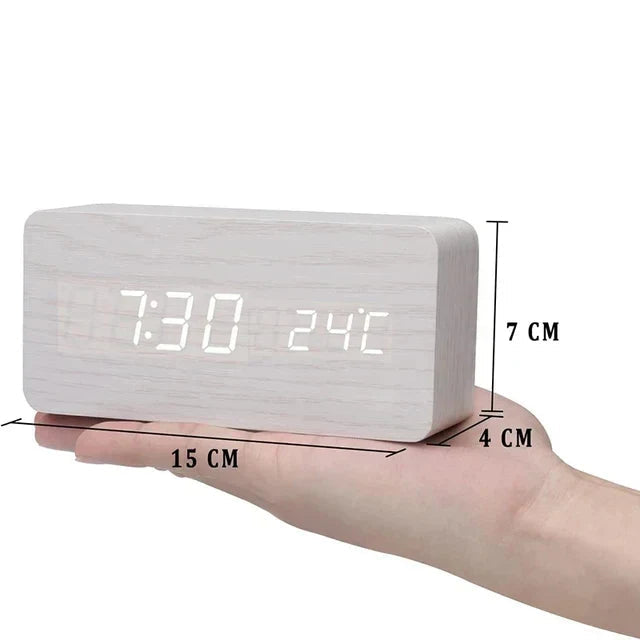 LED Alarm Clock with Voice Control & Temperature Display 13