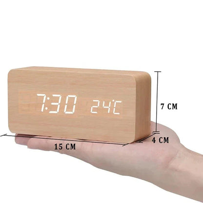 LED Alarm Clock with Voice Control & Temperature Display 14