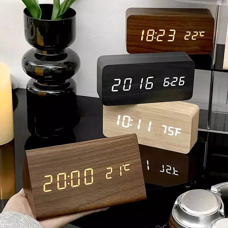 LED Alarm Clock with Voice Control & Temperature Display 2
