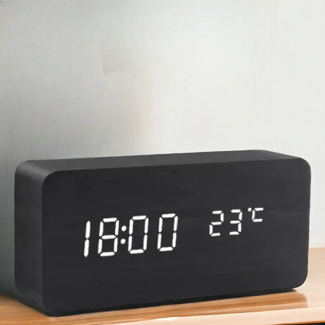 LED Alarm Clock with Voice Control & Temperature Display 3
