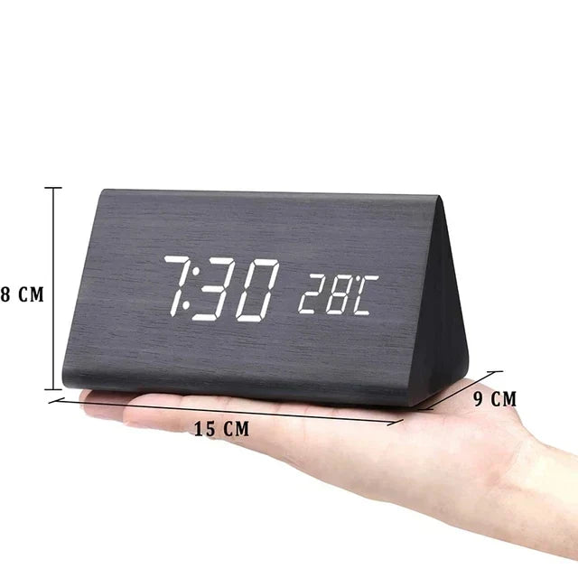 LED Alarm Clock with Voice Control & Temperature Display 5