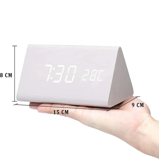 LED Alarm Clock with Voice Control & Temperature Display 7