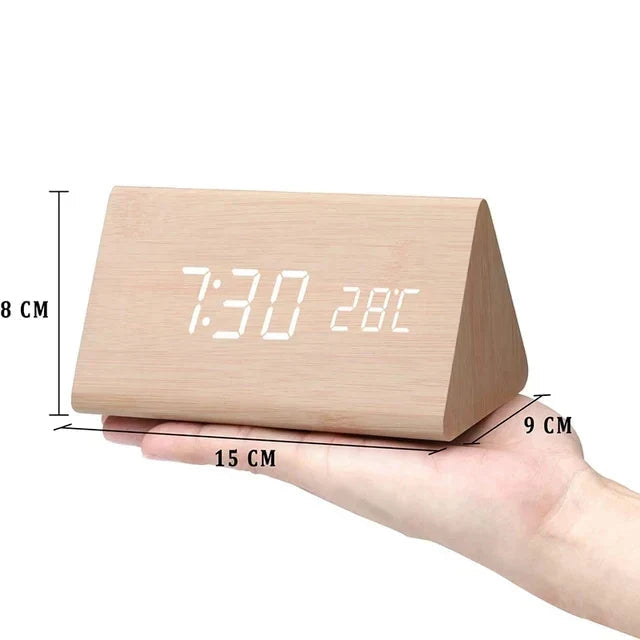 LED Alarm Clock with Voice Control & Temperature Display 8