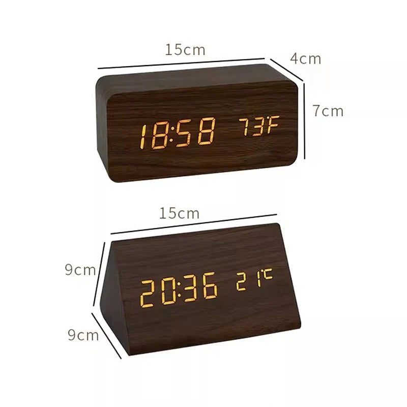 LED Alarm Clock with Voice Control & Temperature Display 9
