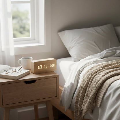 LED Alarm Clock with Voice Control & Temperature Display 1