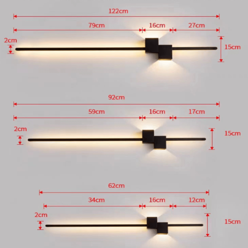 LINESTRIPE Minimalist LED Wall Light — Indirect Linear Lighting 10