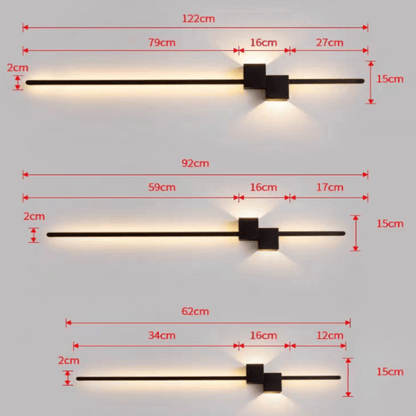 LINESTRIPE Minimalist LED Wall Light — Indirect Linear Lighting 10