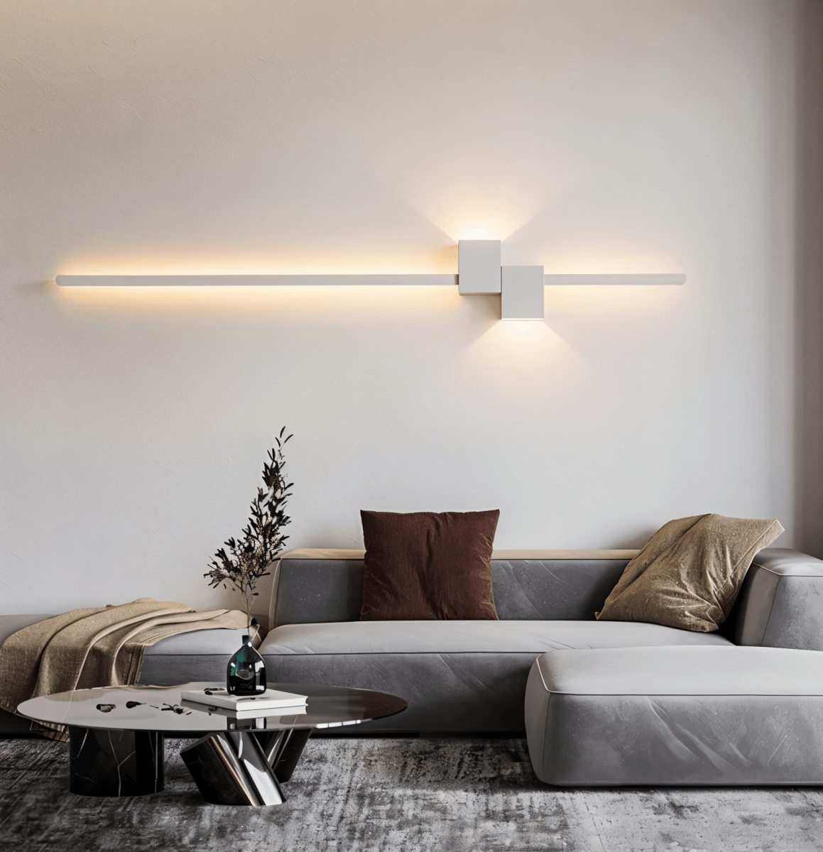 LINESTRIPE Minimalist LED Wall Light — Indirect Linear Lamp 3
