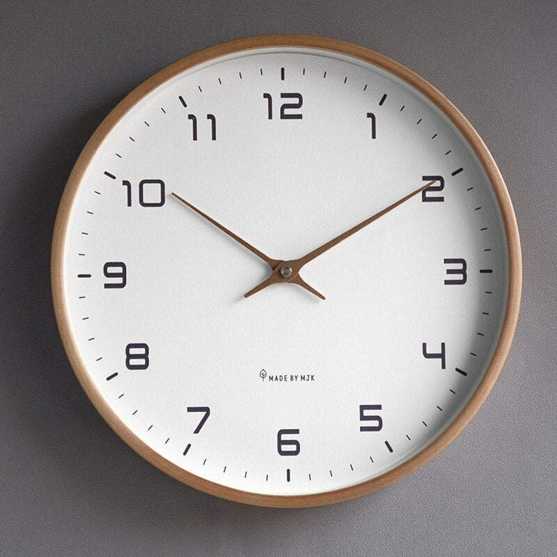 LumeTime Scandinavian Wall Clock — Nordic Quartz Wood Design 4