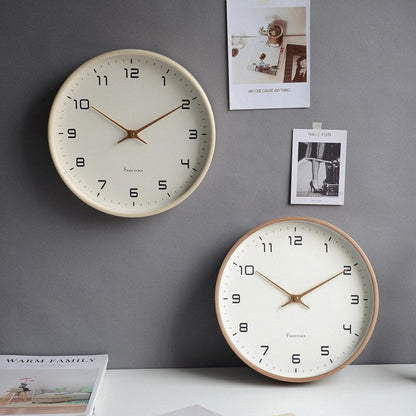 LumeTime Scandinavian Wall Clock — Nordic Quartz Wood Design 1