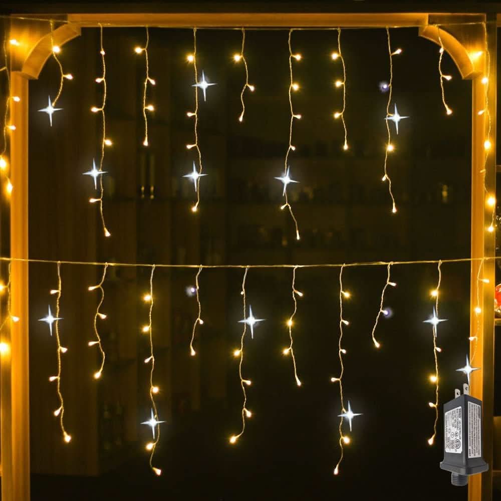 LED Garden Curtain Lights – 96 LEDs, 8 Modes, IP44 Outdoor 5