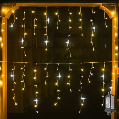LED Garden Curtain Lights – 96 LEDs, 8 Modes, IP44 Outdoor 5