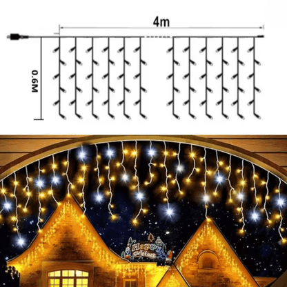 LED Garden Curtain Lights – 96 LEDs, 8 Modes, IP44 Outdoor 6