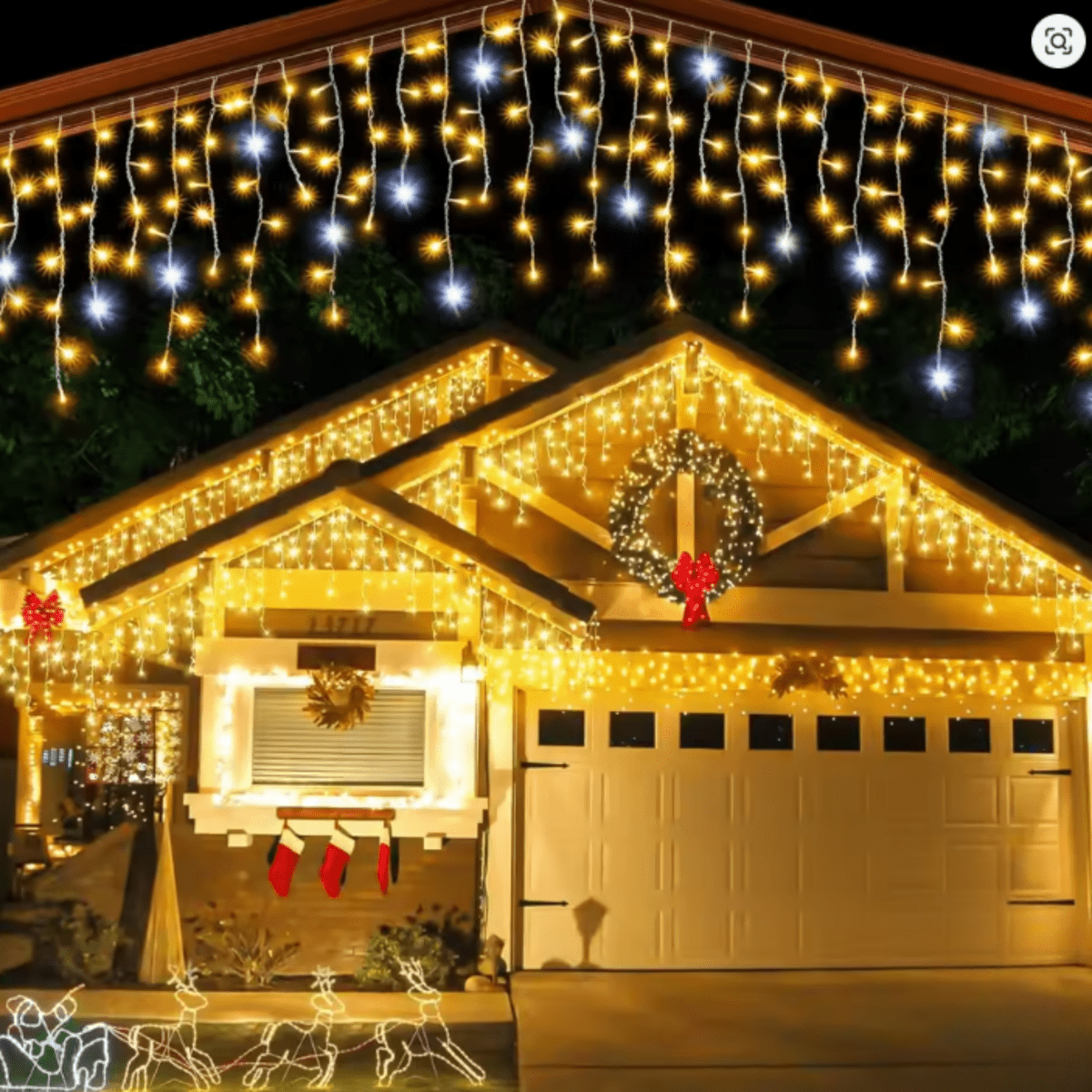 LED Garden Curtain Lights – 96 LEDs, 8 Modes, IP44 Outdoor 7