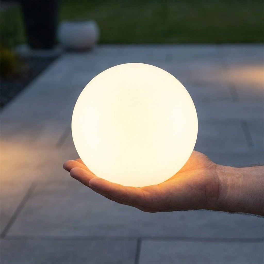 LumiGlobe Spherical LED Garden Light — Color-Changing Wireless