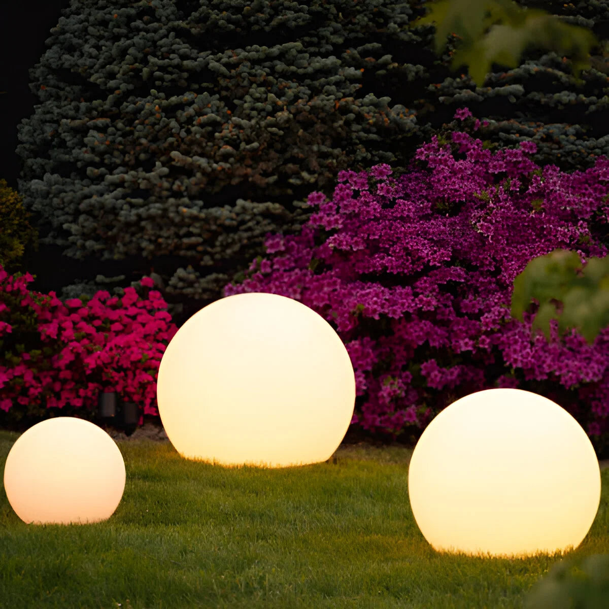 LumiGlobe Spherical LED Garden Light — Wireless & Weatherproof 4