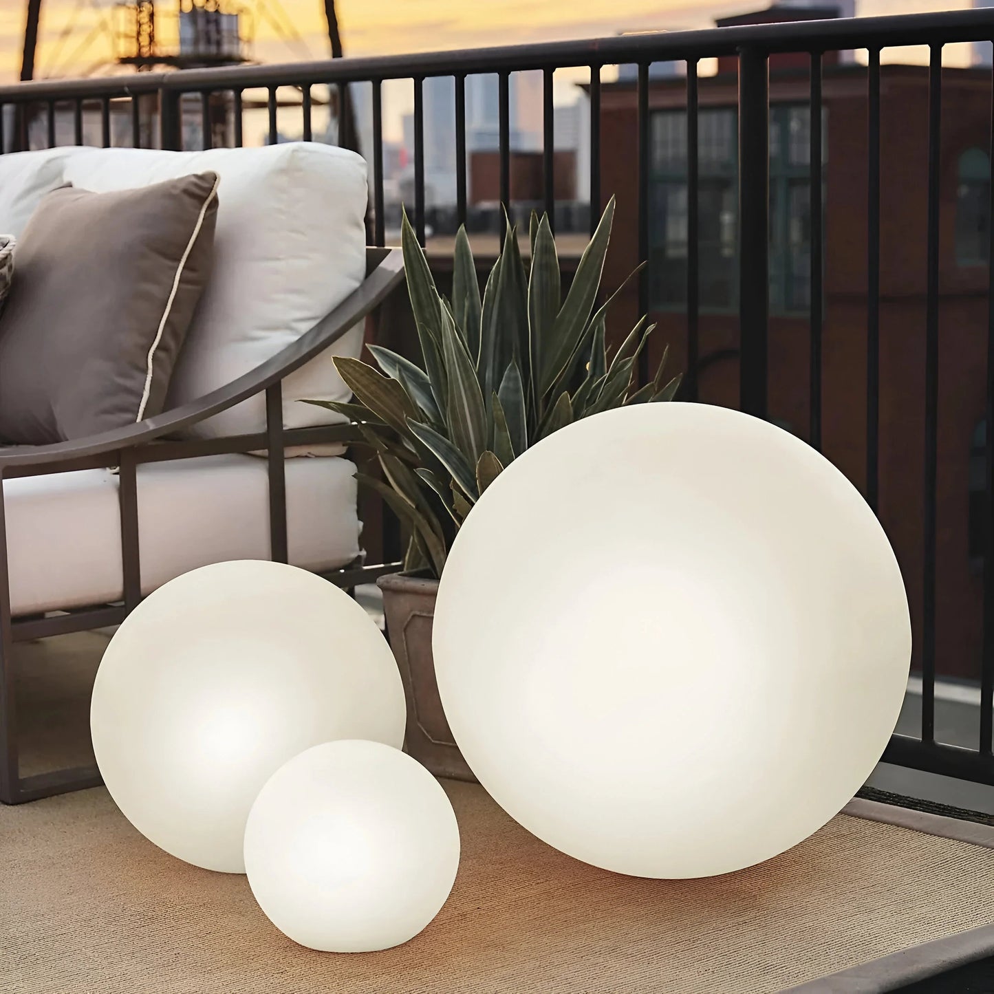 LumiGlobe Spherical LED Garden Light — Wireless & Weatherproof 7