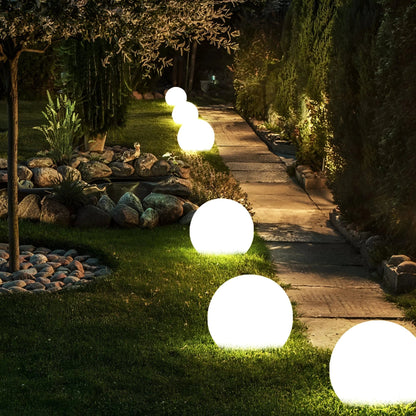 LumiGlobe Spherical LED Garden Light — Wireless & Weatherproof 9
