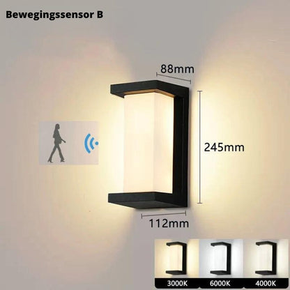 LumiGlow Smart Outdoor Wall Lamp with Motion Sensor 3