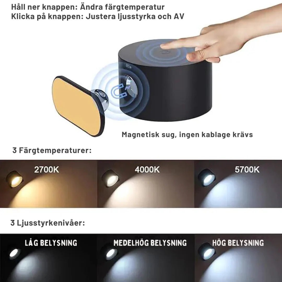 Luminord Rechargeable Scandinavian Wall Lamp — Wireless LED Light 9