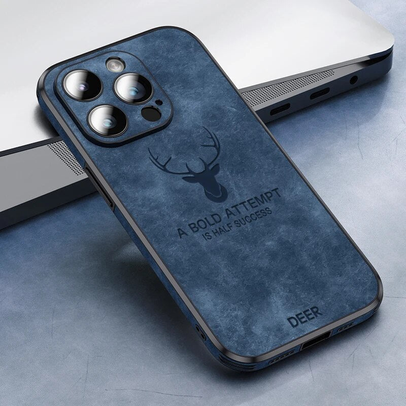 Genuine Leather iPhone Case — Slim & Shockproof Design 14