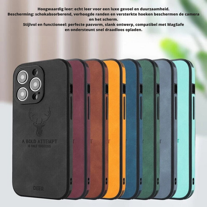 Genuine Leather iPhone Case — Slim & Shockproof Design 27