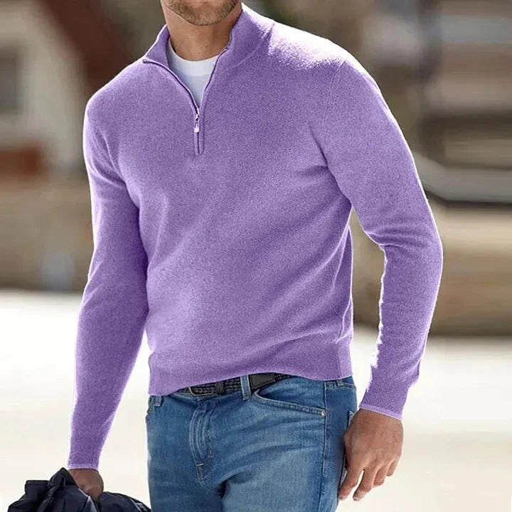 Men's Cashmere Jumper Long Sleeve — Soft Regular Fit Sweater 2