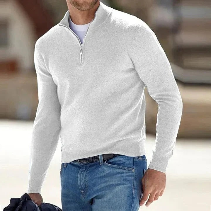 Men's Cashmere Jumper Long Sleeve — Soft Regular Fit Sweater 4