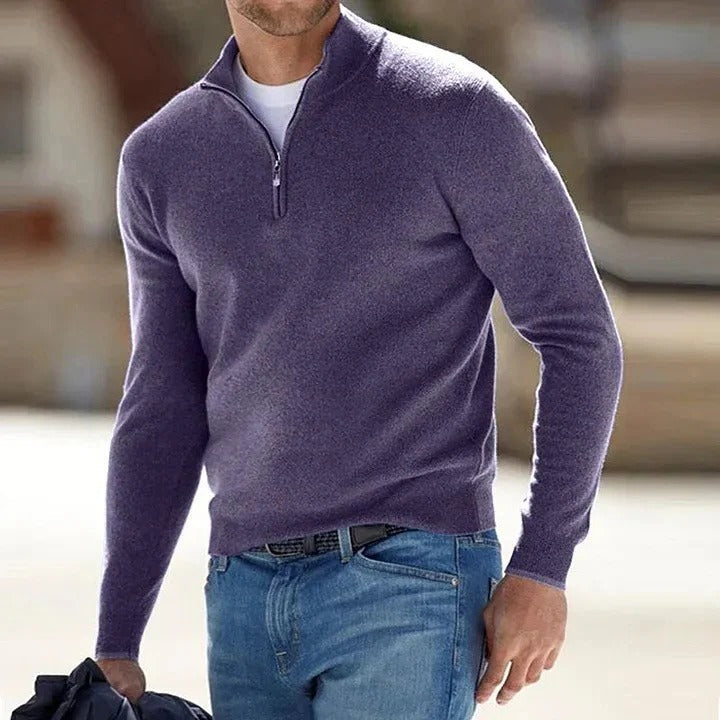 Men's Cashmere Jumper Long Sleeve — Soft Regular Fit Sweater 7