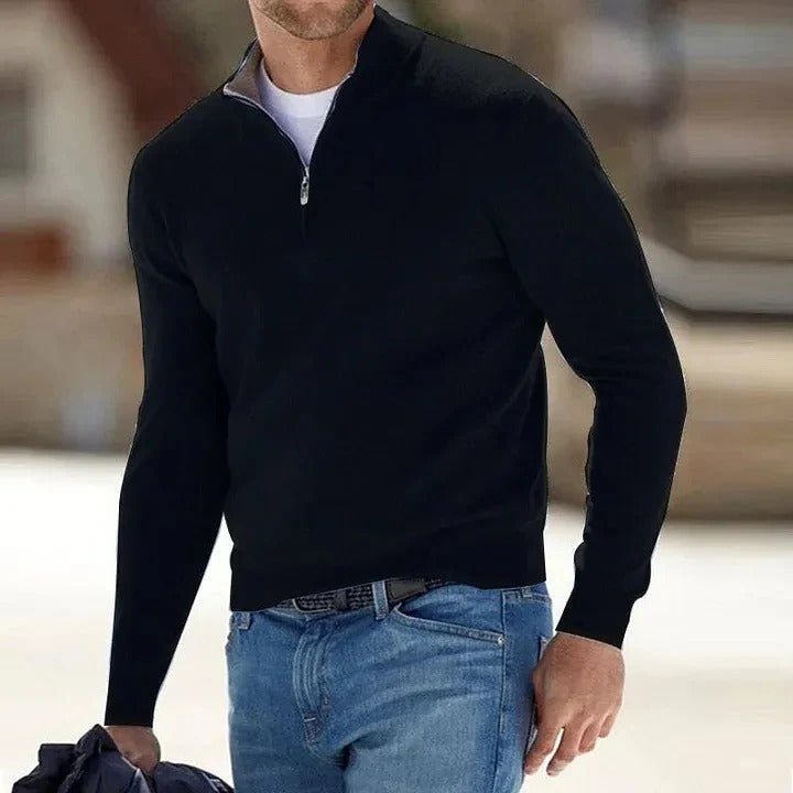 Men's Cashmere Jumper Long Sleeve — Soft Regular Fit Sweater 9